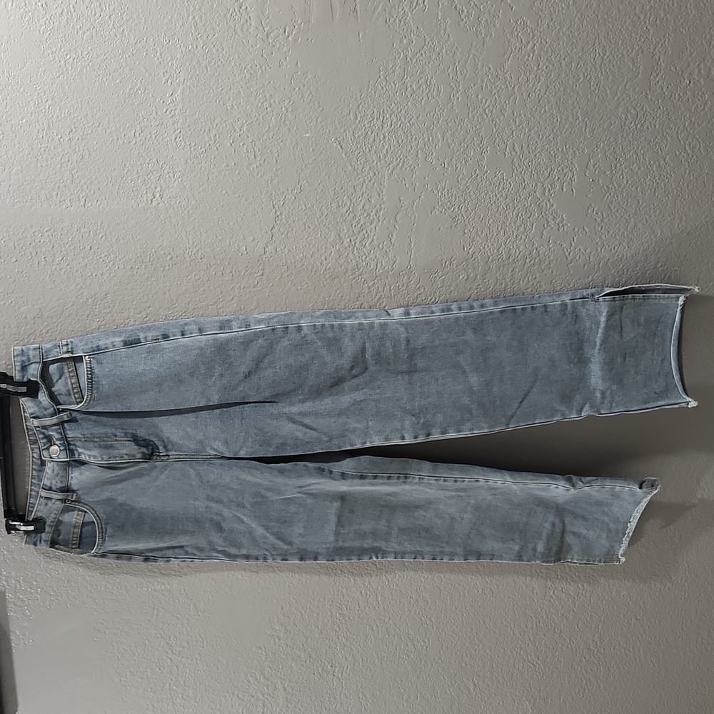 Light Blue Straight Leg Jeans